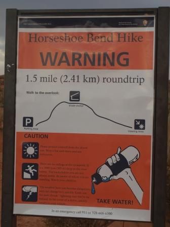 Mapa desnivel Horseshoe Bend
