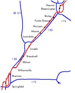 MAPA 2 BLLOMINGTON SPRINGFIELD