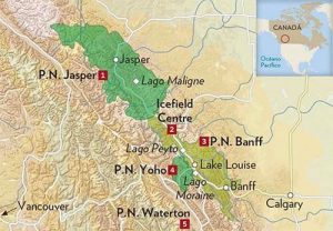 Mapa Montañas Rocosas