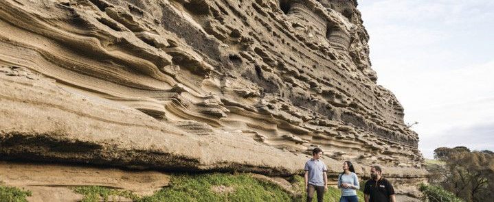 Volcanic Rock Formations at Tower Hill, Warrnambool, r