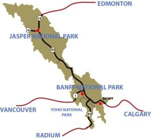 Mapa acceso Banff